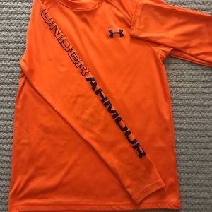 Orange Performance under Armor top